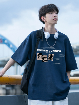 300斤大码男装日系t恤男款夏季