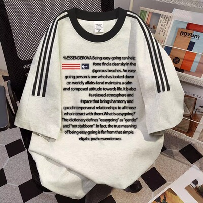 特大码300斤纯棉美式夏季短袖T恤