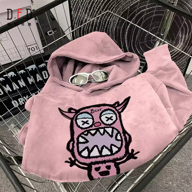 特大码300斤小怪兽连帽卫衣男