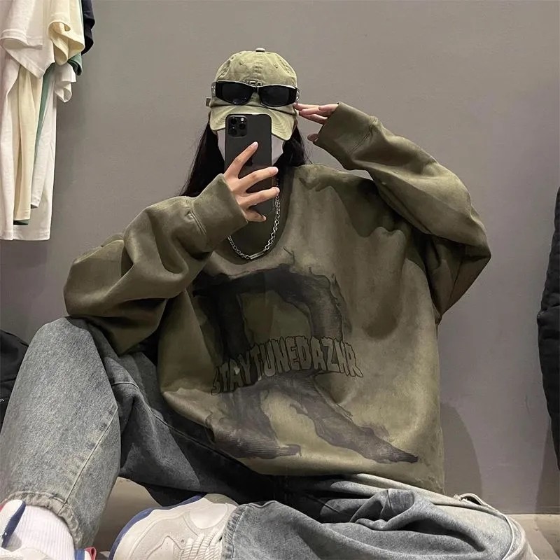 特大码300斤美式复古长袖卫衣男女装秋冬麂皮绒重磅潮流外套上衣2,男装,卫衣,淘宝优惠券,粉丝福利购,淘宝优惠卷