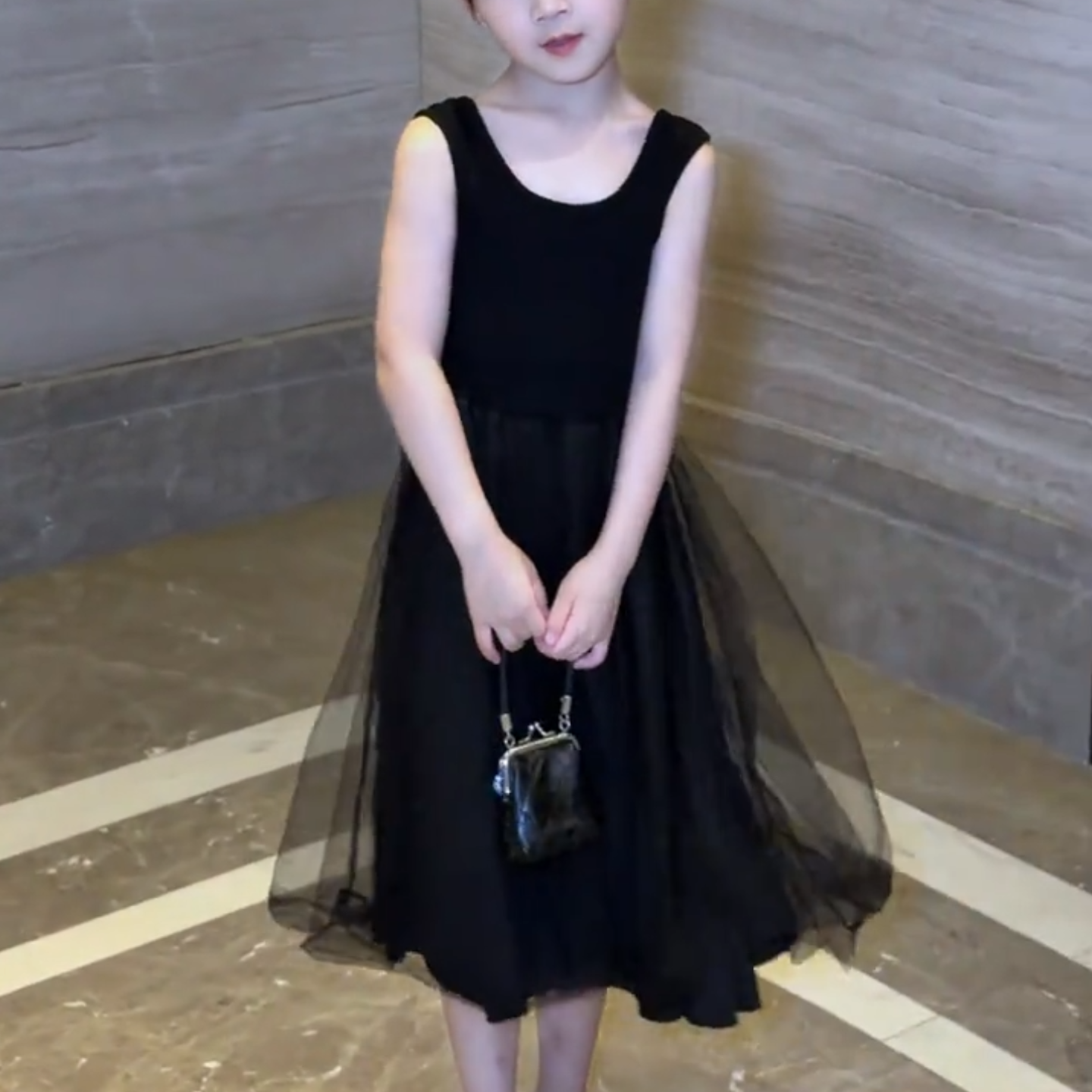 女童裙子2026洋气女童黑色礼服连衣裙儿童网纱小黑裙夏季新款公主
