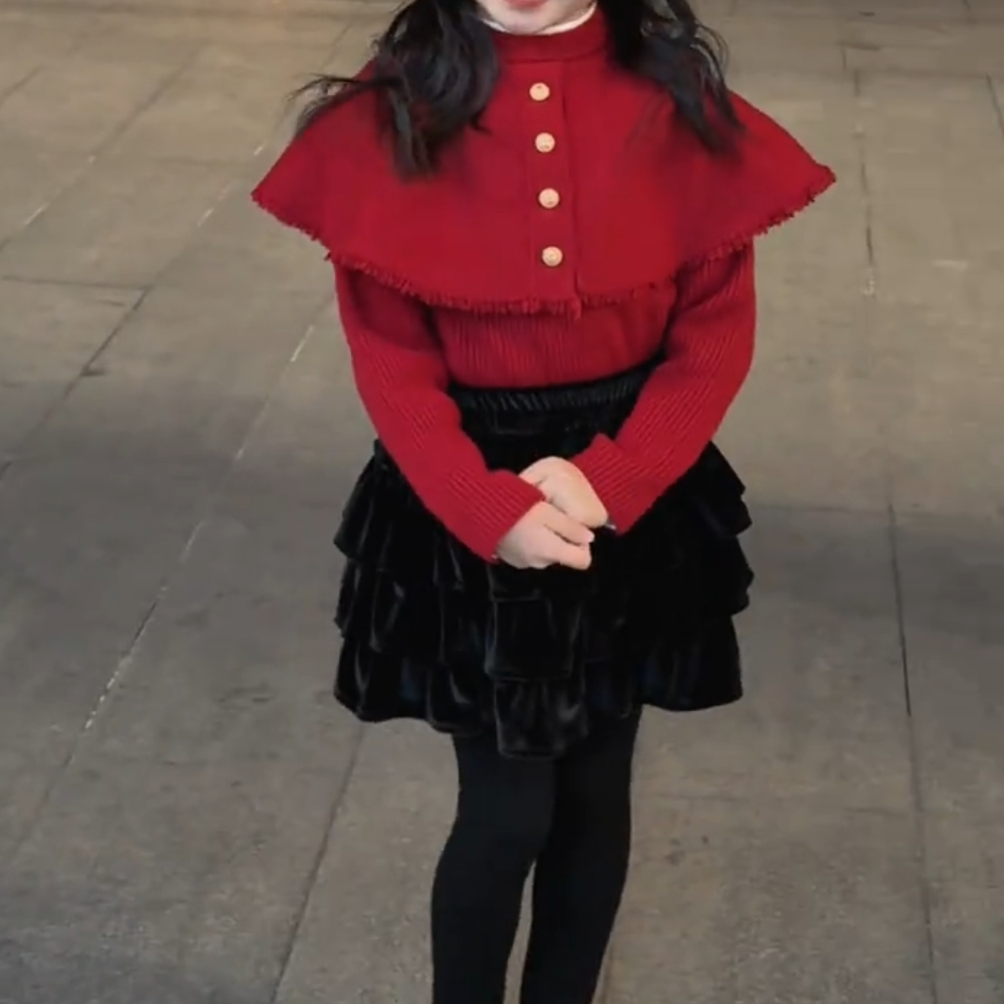 韩版女童红色针织套装拜年服秋冬洋气流苏两件套复古公主风新年装,童装/婴儿装/亲子装,套装,淘宝优惠券,粉丝福利购,淘宝优惠卷