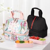 电加热保温袋手提便当袋大容量带饭包充电式 饭盒包学生带饭保温包