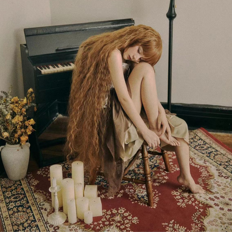 1米长羊毛卷森系写真长卷发