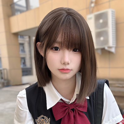 假发女冷棕色Lolita短发时尚