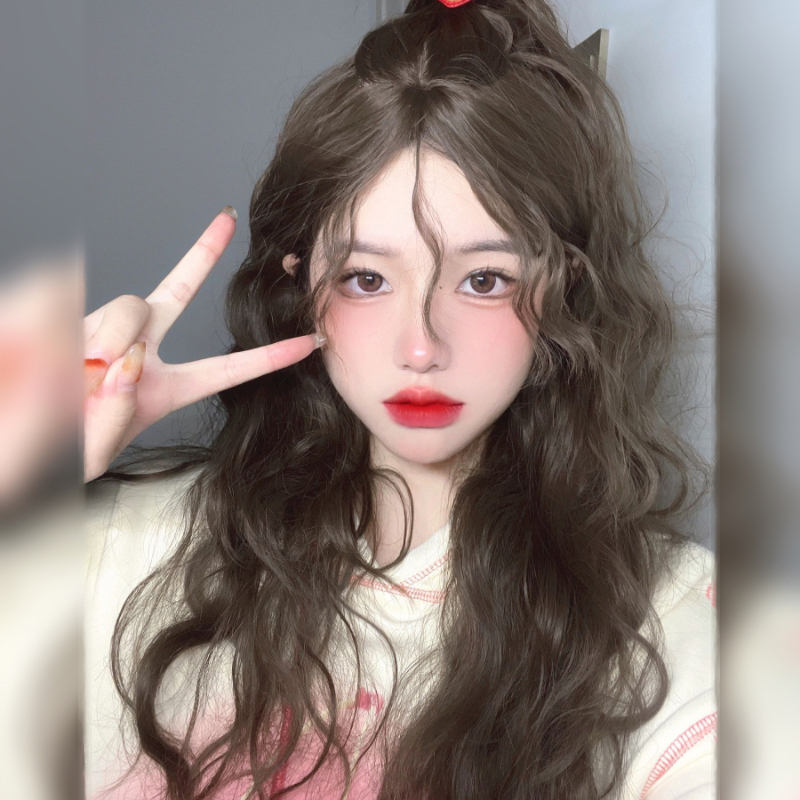 纤韵佳人假发女长卷发中分无刘海自然羊毛卷Lolita气质蓬松全头套