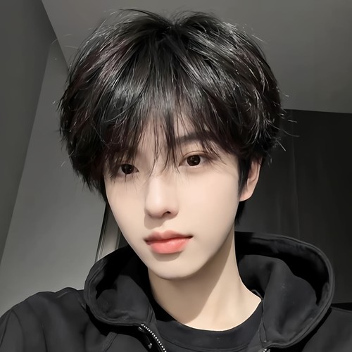 纤韵佳人韩系微分碎盖假发男短发全头套日常时尚造型蓬松自然假发