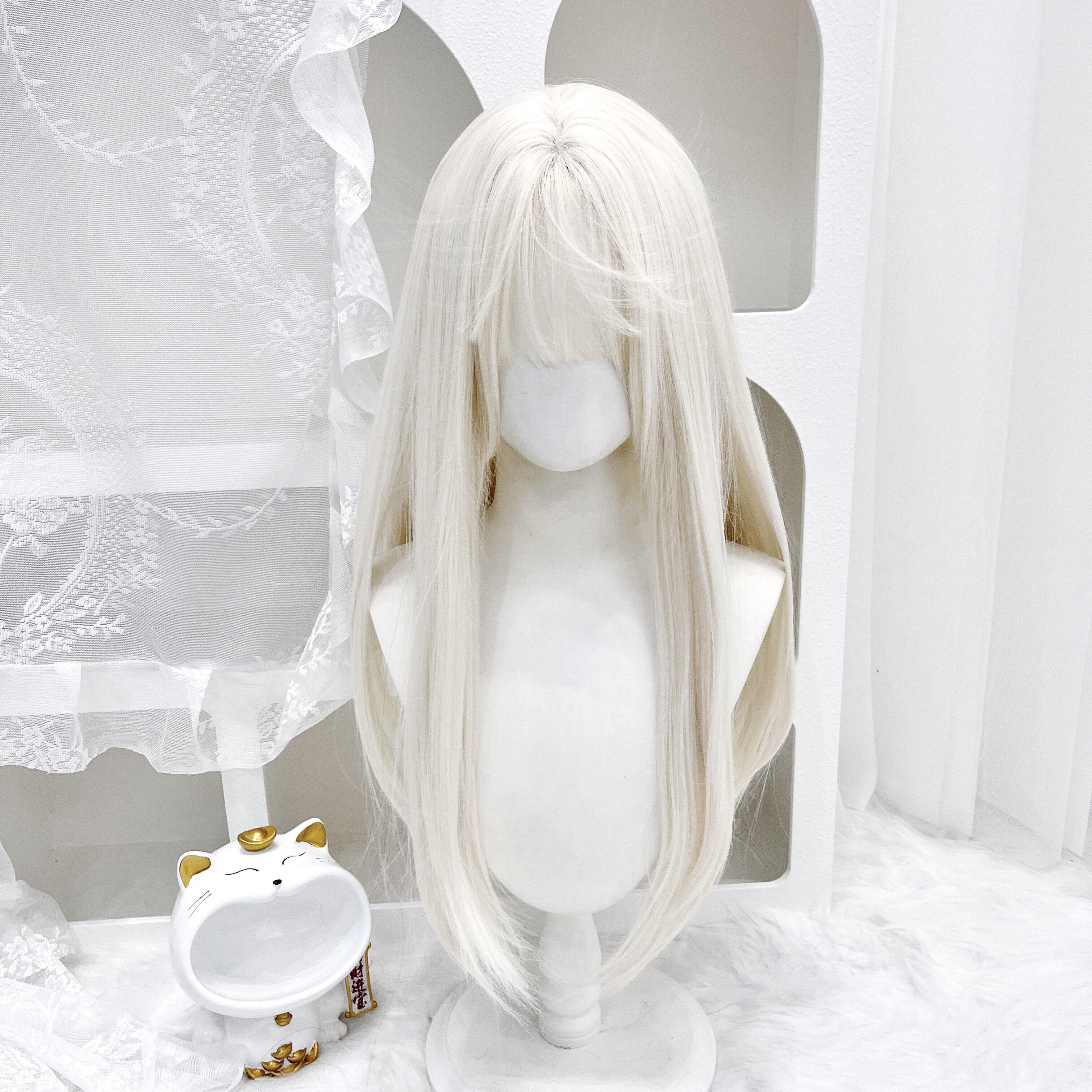 【梦幻奶金】纤韵佳人假发lolita万用60cm长直发cos万圣节全头套