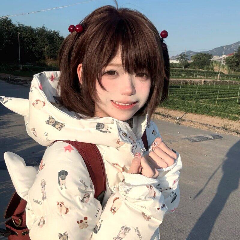 纤韵佳人假发全头套层次短发hanni同款可爱少女感bobo头整顶假发