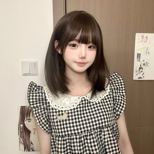 纤韵佳人假发女全头套40CM短发少萝jk可爱减龄洛丽塔中长发假发套
