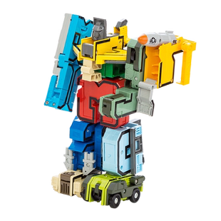 新乐新数字变形玩具机器人金刚战队单独散装5个符号单个10个字母