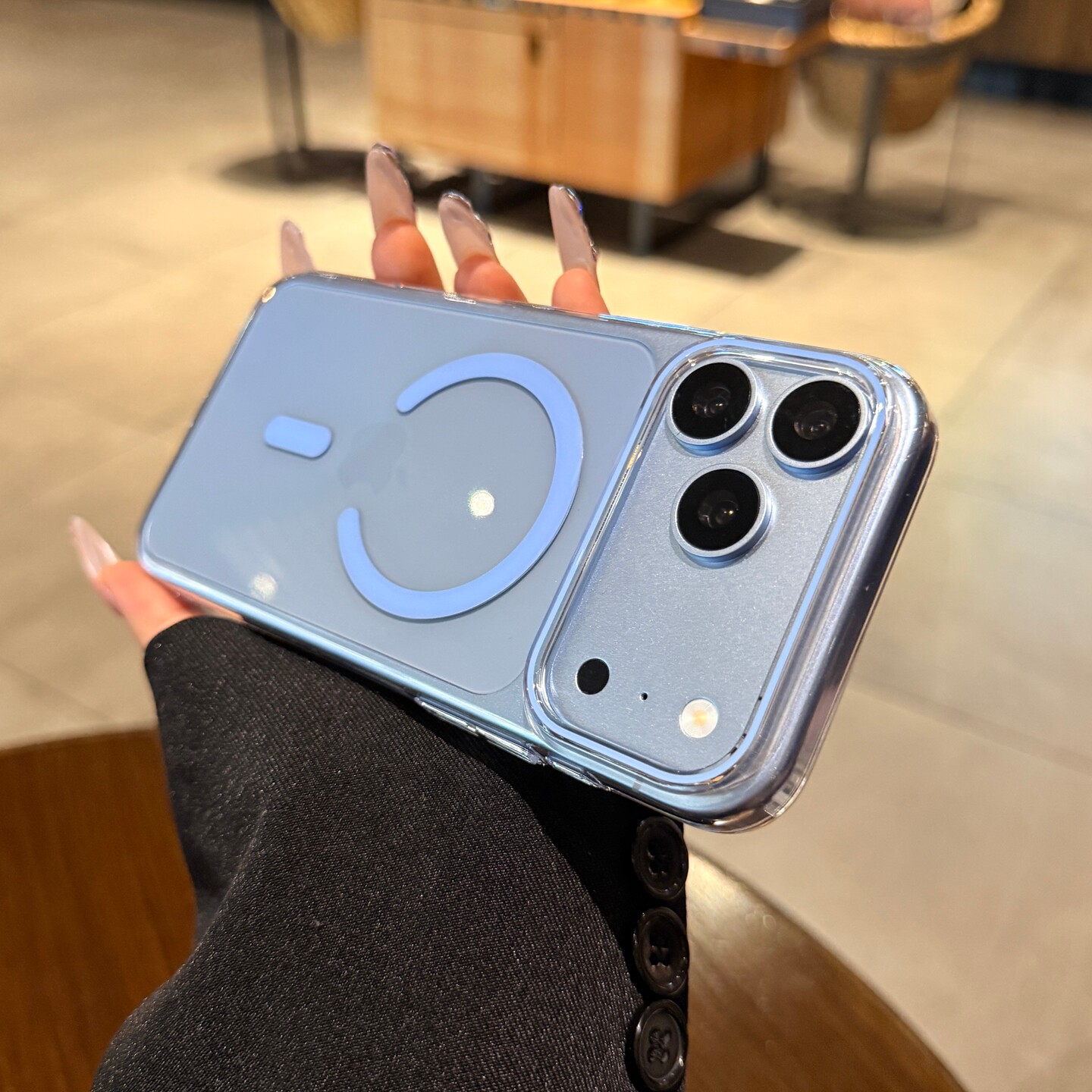 适用苹果17promax手机壳iPhone18promax磁吸新款天空蓝16pro超薄透明15简约高级14硬壳防摔Magsafe保护套男女