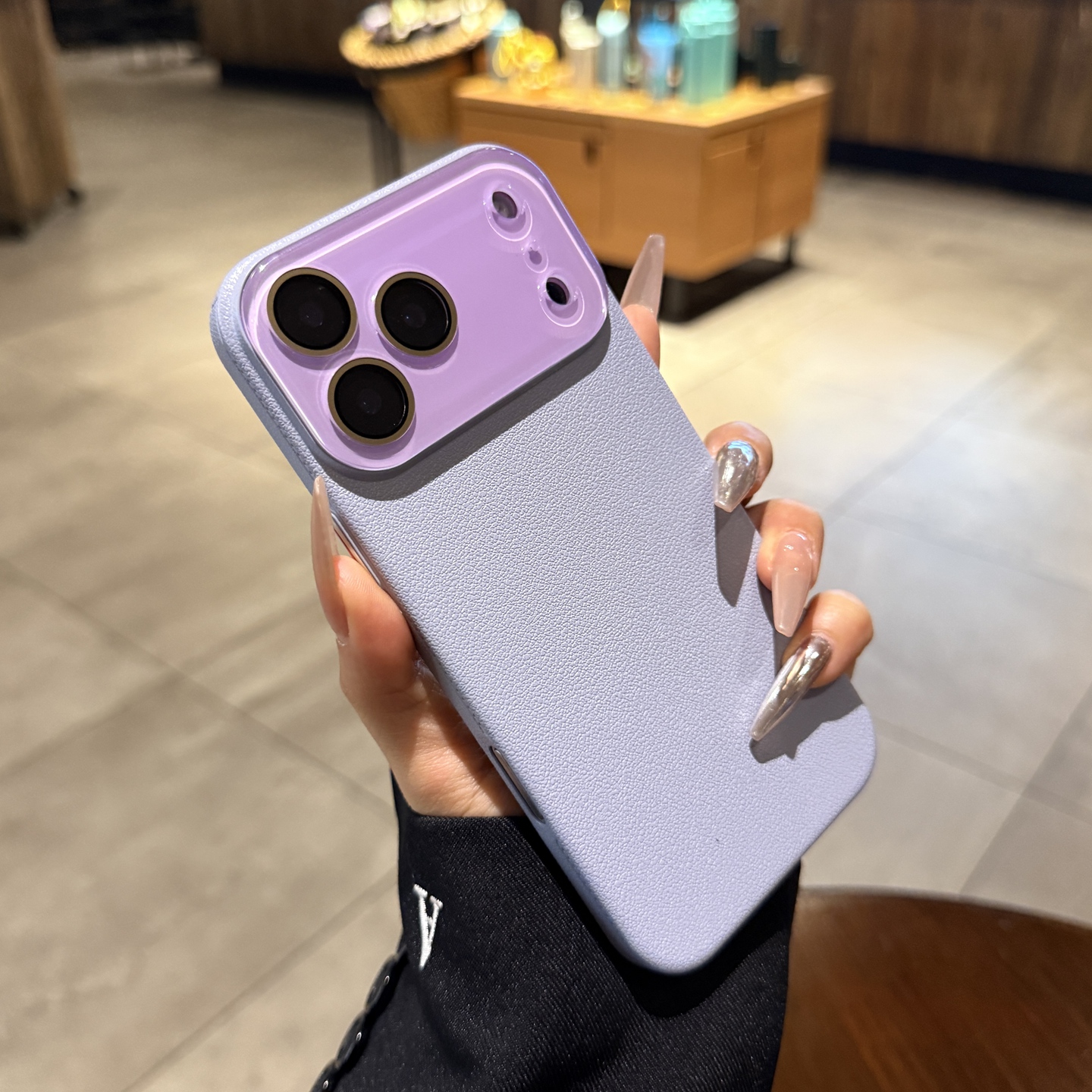 适用苹果17promax手机壳iphone17新款16pro荔枝纹硬壳Air镜头膜全包15紫色13简约12女14pm高级Magsafe保护套