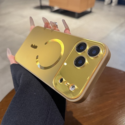 奢华鎏金色适用苹果17pro手机壳iPhone17磁吸Air新款流光磨砂16pro镜头全包15plus防摔14大视窗13保护套高级
