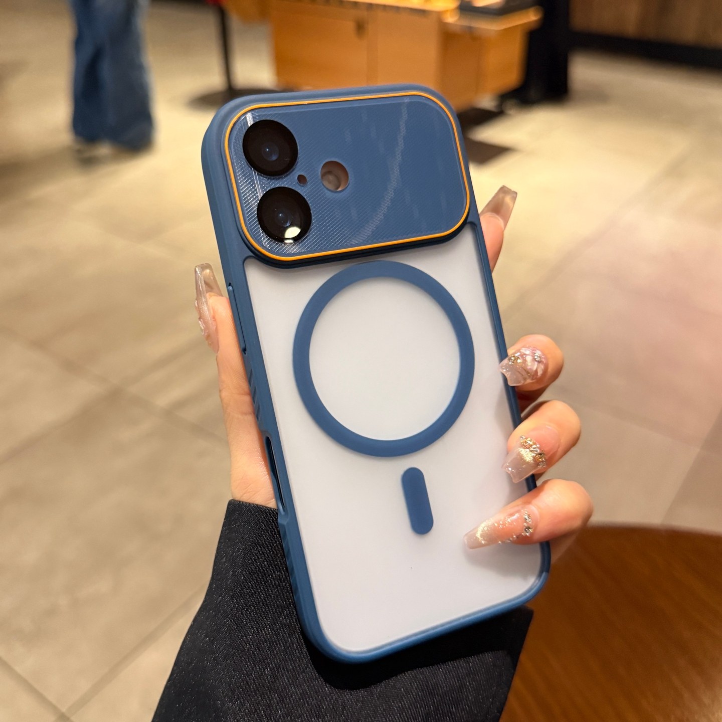 Magsafe磁吸适用苹果17手机壳17promax新款深蓝色16pro秒变大视窗15肤感磨砂透明12镜头膜全包14高级13保护套