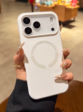 适用iphone17手机壳17promax苹果16pro肤感液态15磁吸充电14plus新款纯白色12情侣11男女13硅胶Magsafe保护套
