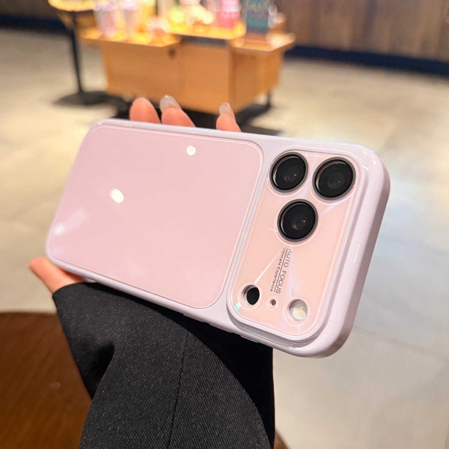 极光镭射CD纹镜头适用苹果17promax手机壳iphone16pro新款淡紫色玻璃壳15秒变大视窗14全包13保护套情侣高级
