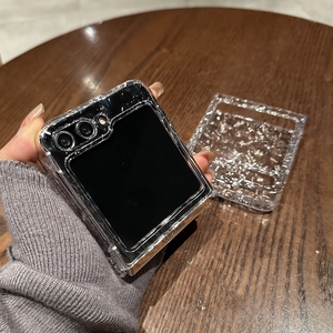 【高透】适用三星zflip5手机壳Galaxy Z Flip6折叠屏zflip3/4全包防摔裸感超薄透明水波纹保护套男女简约高级