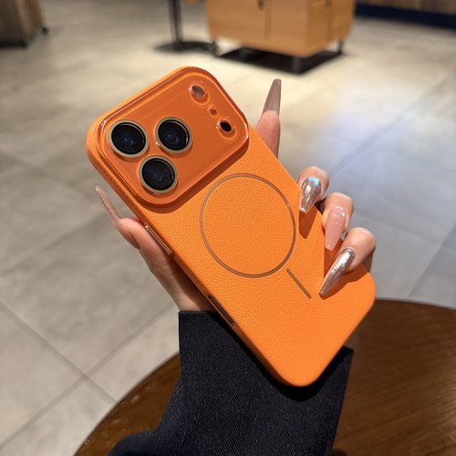 适用苹果17promax手机壳iphone17新款16pro细圈磁吸Air镜头膜全包15星宇橙色13荔枝纹14情侣12Magsafe保护套