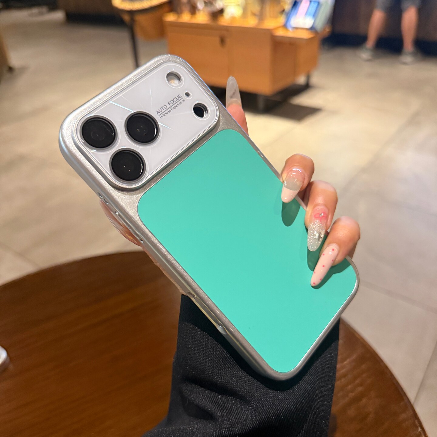 极光镭射大视窗秒变17适用苹果17promax手机壳iphone16pro素皮纹新款湖蓝色15镜头膜全包14情侣13保护套高级