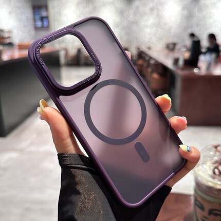磁吸Magsafe适用苹果17promax手机壳iPhone18pro新款暗夜紫16pro磨砂15高级14plus全包13女11防指纹12保护套