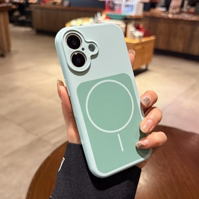 适用iphone17苹果17pro手机壳16promax肤感液态官方新款草绿色15pro细圈Magsafe磁吸充电全包硅胶保护套情侣