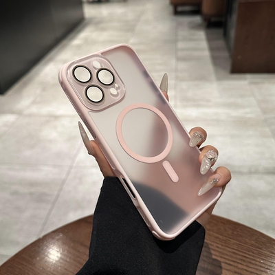 磁吸充电适用于iPhone磨砂手机壳