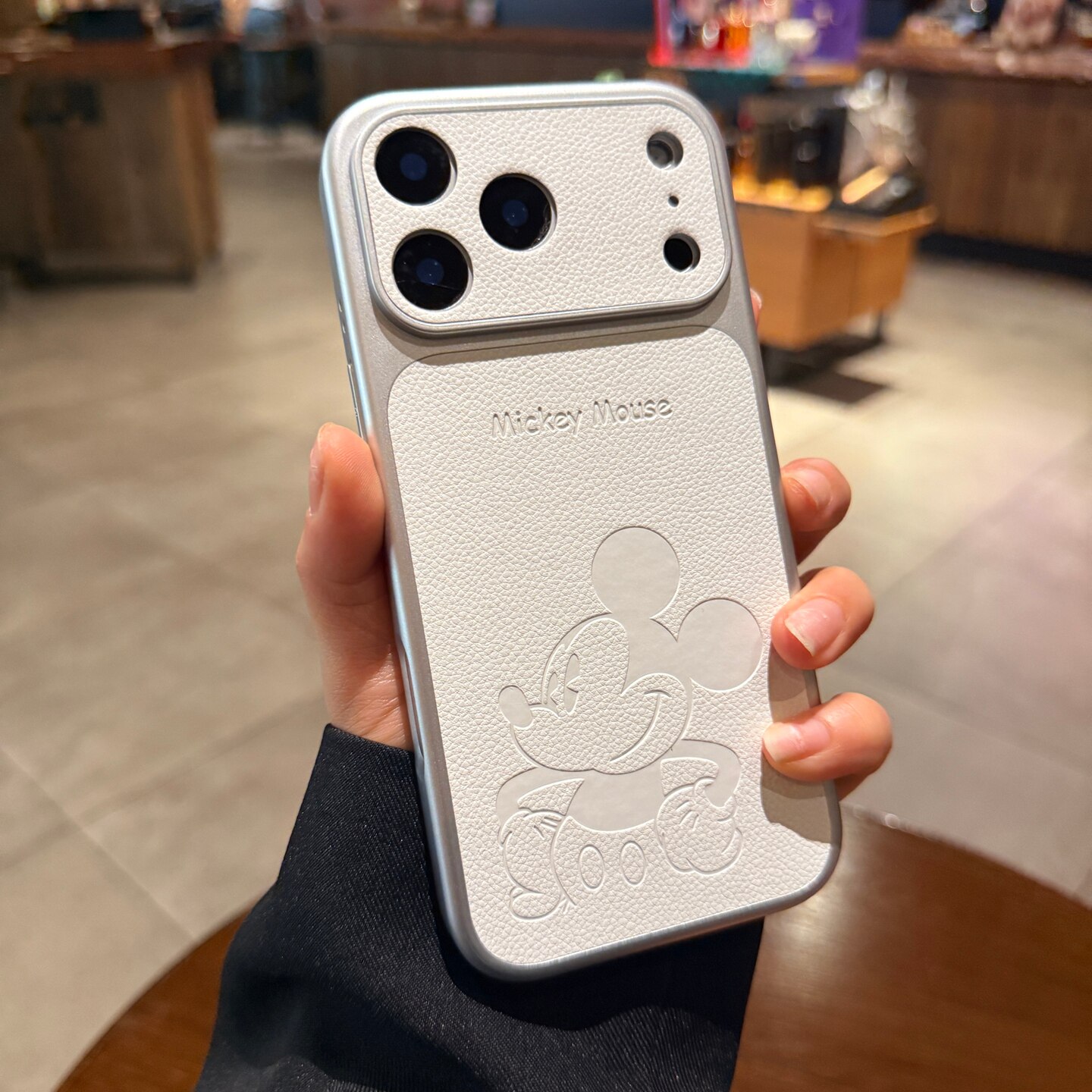 卡通可爱米奇适用iPhone17手机壳17promax苹果16promax新款白色素皮15PM秒变大视窗14情侣13翻毛皮保护套高级