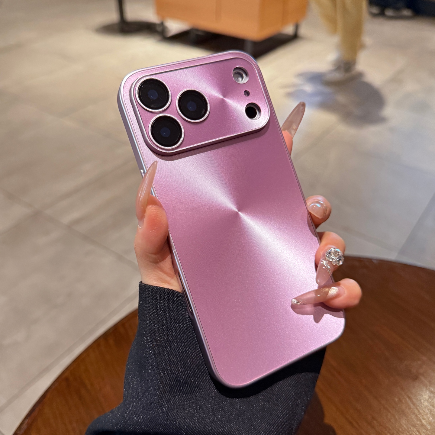 适用iphone17pro手机壳苹果16promax新款极光CD纹Air全包镜头膜15plus玫紫色11女13情侣12高级14PM纯色保护套