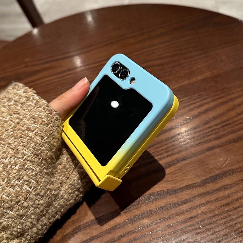 ins网红渐变色适用三星zflip6手机壳Samsung折叠屏Galaxy Z Flip5新款高级感zflip4/3全包磨砂硬壳防摔保护套