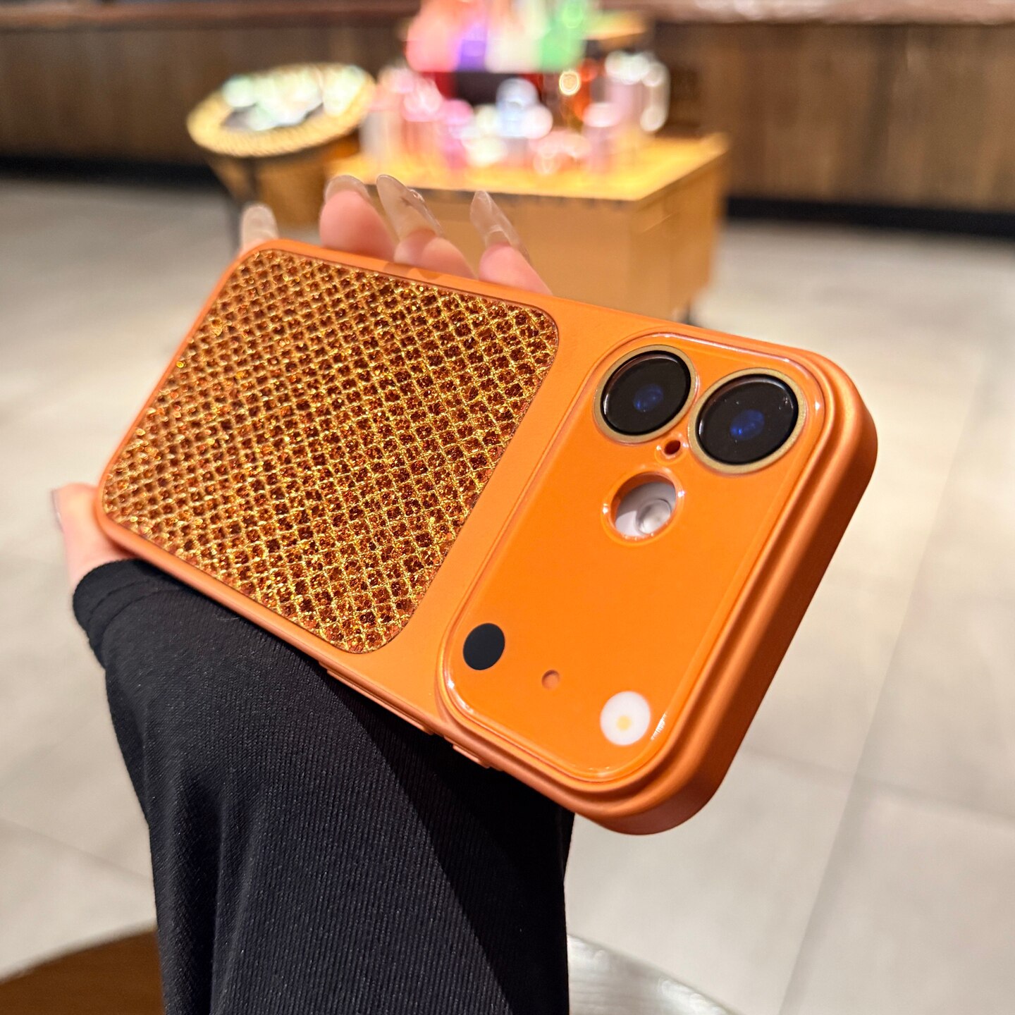 轻奢闪钻适用iphone17手机壳17promax苹果16pro新款星宇橙色15PM秒变17大视窗13高级感水钻网红女14Pro保护套
