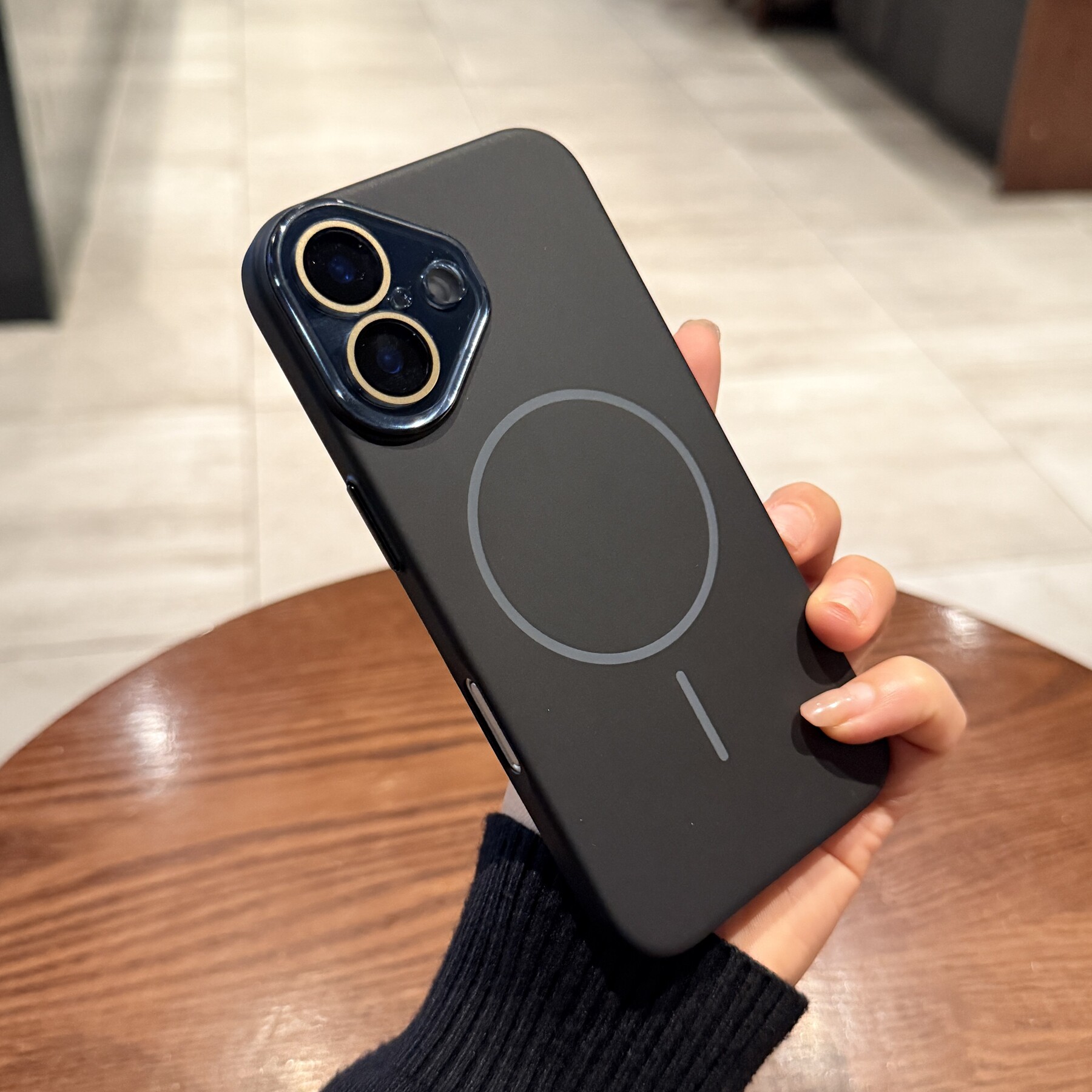 适用苹果16promax手机壳细圈磁吸Magsafe充电iPhone15pro新款磨砂13高级感黑色14plus镜头膜全包12pro保护套