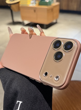 奶茶色超薄磨砂适用苹果17promax手机壳iphone17pro新款Air全包镜头膜15情侣16pro保护套女13硬12高级14plus