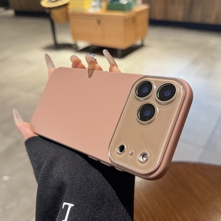 奶茶色超薄磨砂适用苹果17promax手机壳iphone17pro新款 Air全包镜头膜15情侣16pro保护套女13硬12高级14plus