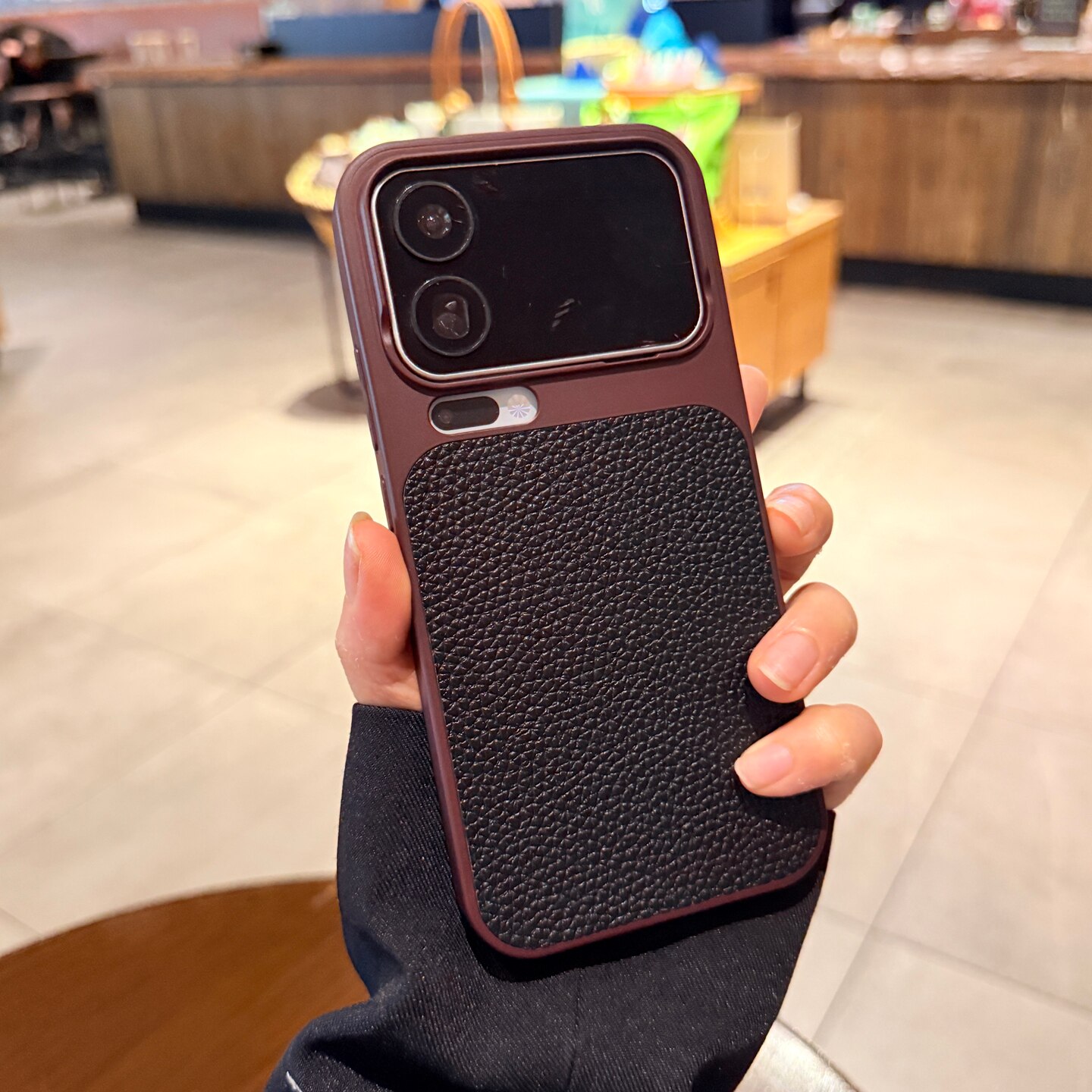高级感红黑撞色适用小米17promax手机壳17pro新款荔枝纹皮质拼接xiaomi17pm镜头膜全包十七por防摔保护套男女