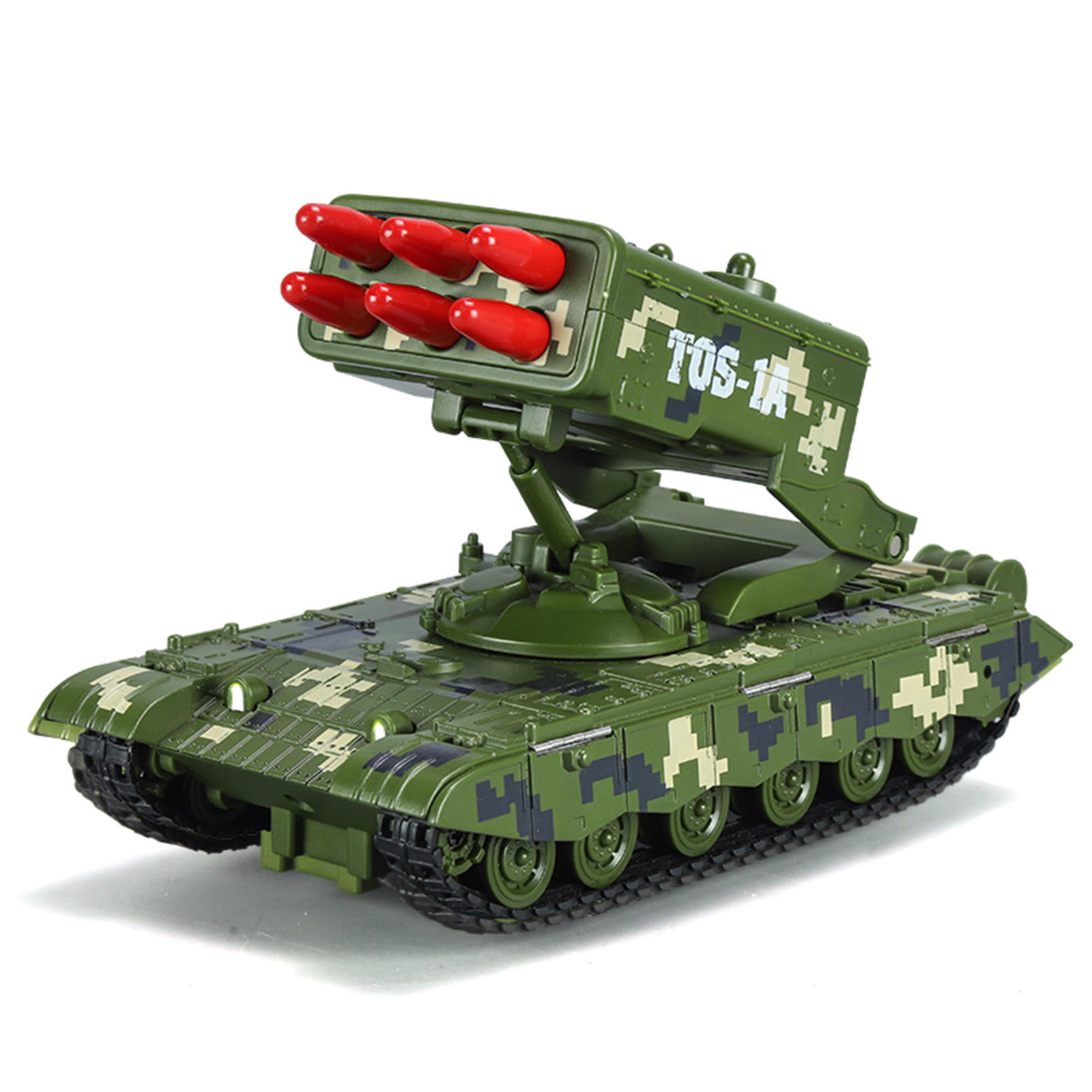 新款1:35重型火箭炮99坦克喷雾版合金车军事模型仿真发射玩具