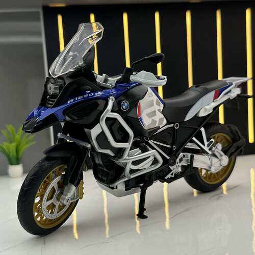 新款 合金车模1比R1250GS摩托车滑行玩具车无带声光模型摆件
