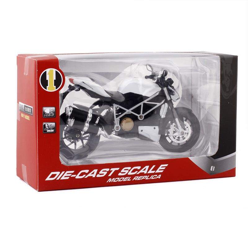 新款 1/12杜卡迪街霸街车合金摩托车模型重型机车声光玩具车