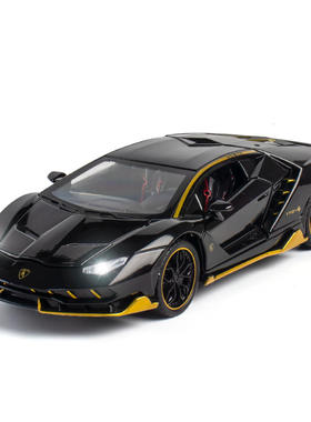 新款 1:24兰博LP770合金模型带声光仿真跑车男孩玩具家居摆件盲盒