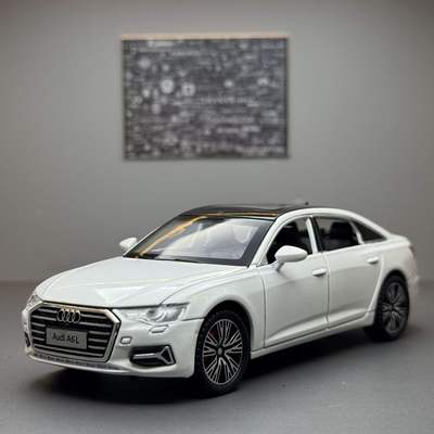 新款 浩驰合金车模1比32奥迪A6L声光玩具汽车音效模型摆件
