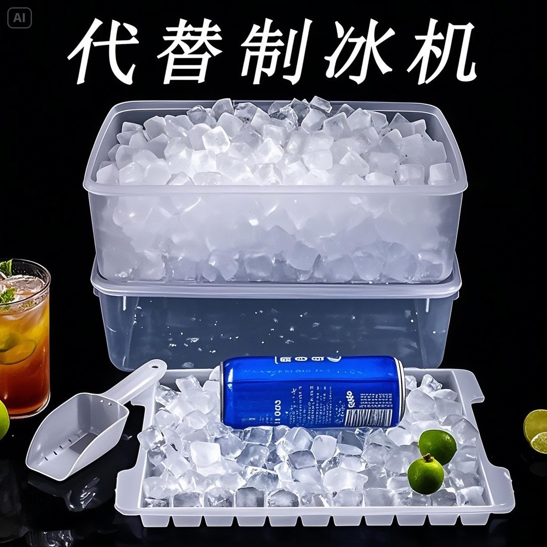 冰箱冰块模具自制冷冻冰格商用大容量速冻器家用制冰盒冻冰块神器