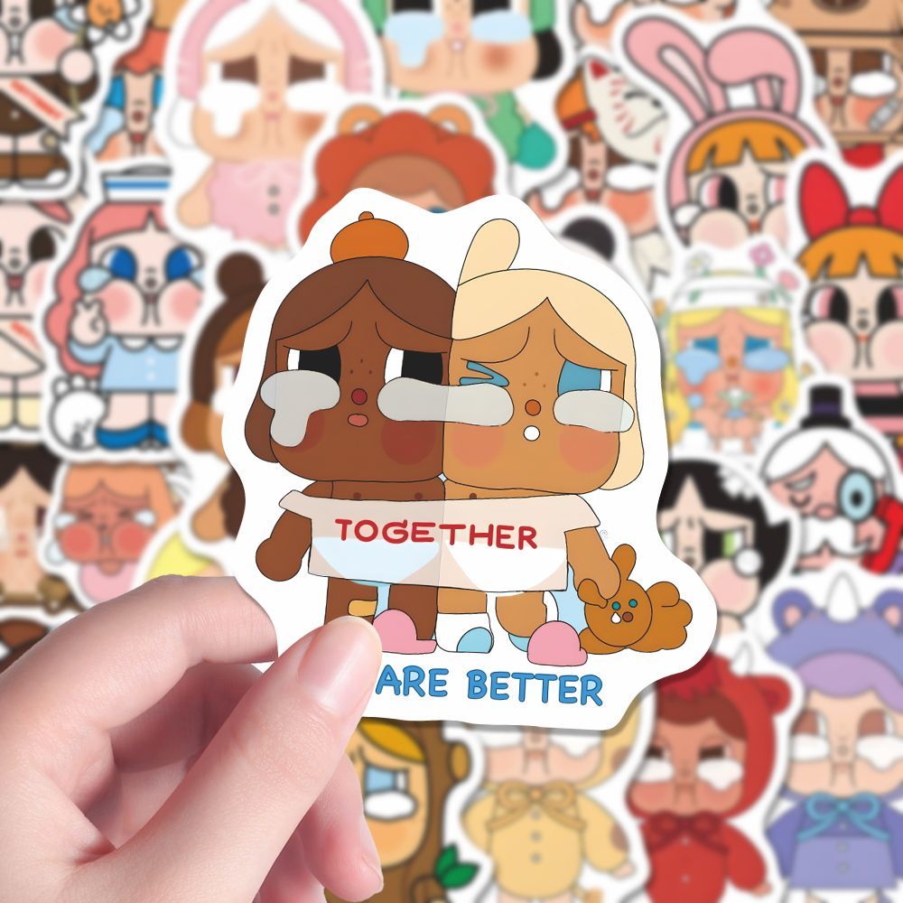 110张哭娃贴纸可爱卡通Q版潮玩盲盒周边贴画装饰diy平板手机手账