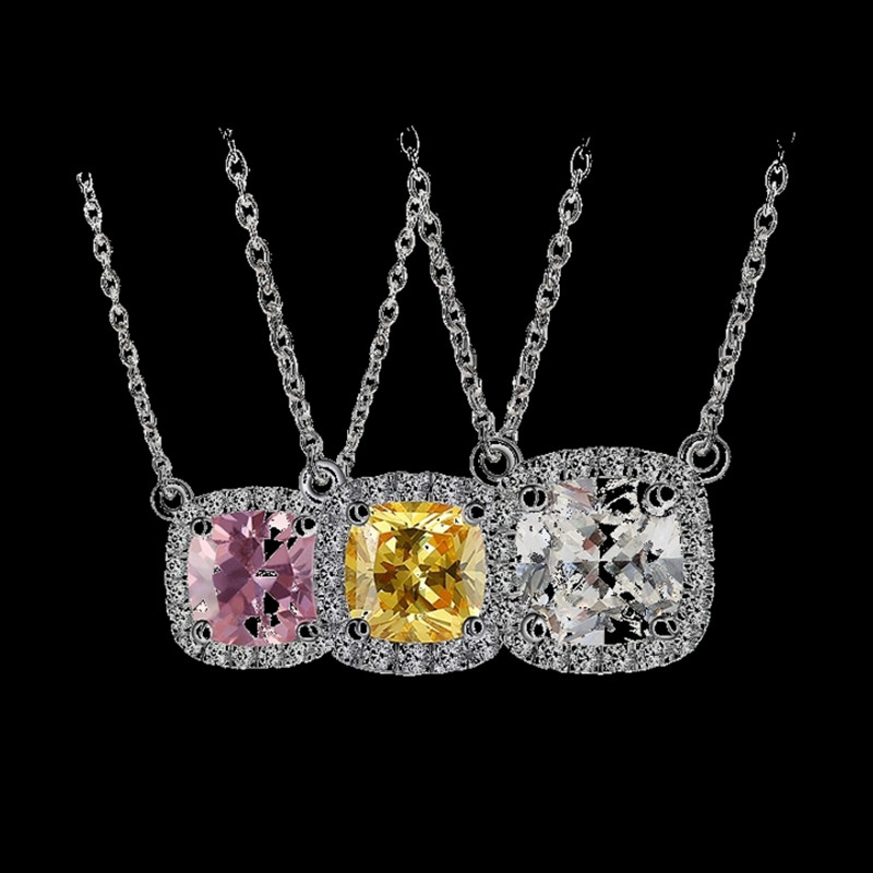 PT950纯铂金美国进口D色莫桑石新款现货糖果肥方轻奢百搭公主项链