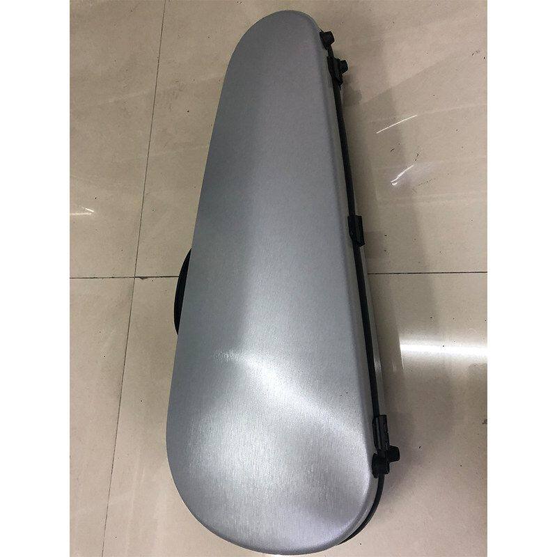 拉丝 拎pc皮革小提琴琴盒       手仿琴盒磨砂银色碳纤维材质