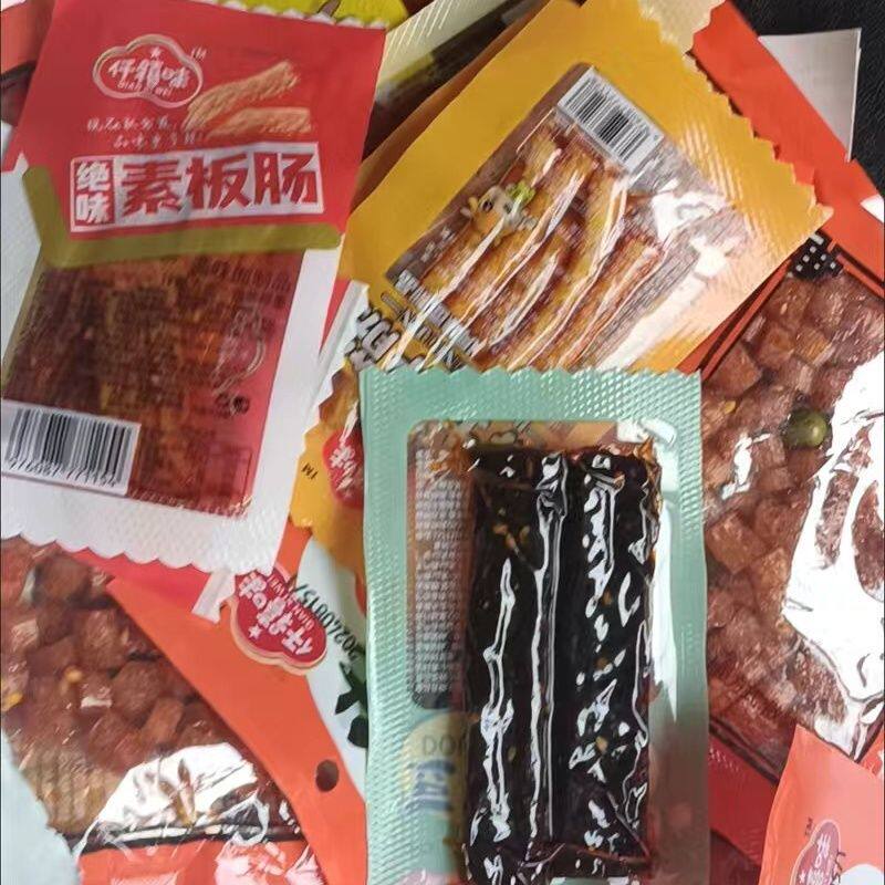 仟禧味 素板筋牛筋辣条蒜香豆角干8090儿时校园怀旧小零食小包装