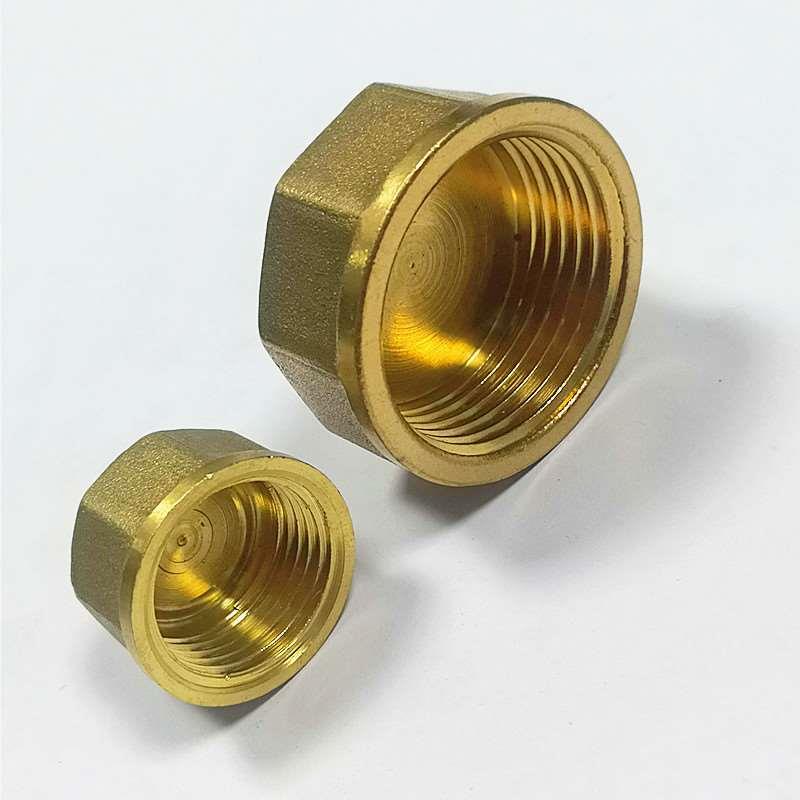 加厚黄铜管帽 铜堵头 丝堵油塞闷头管堵1分2分3分4分6分1寸1/81/4