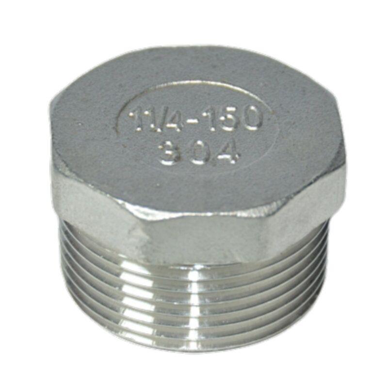 304不锈钢外六角堵头2分3分4分6分1寸DN32 40 50水管外丝堵头