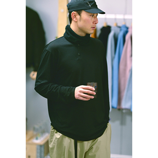 WtW 19.5微米澳洲美利奴羊毛压胶亨利领长袖打底衫