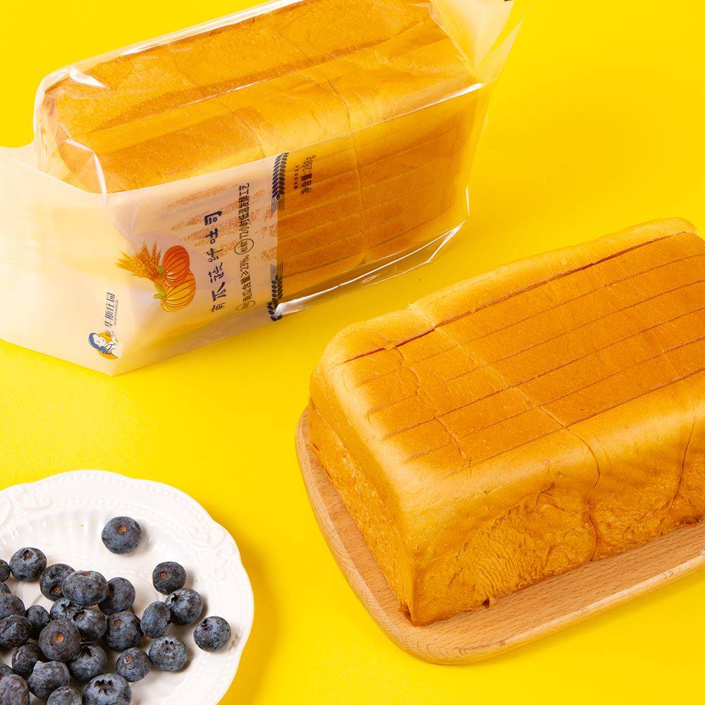 华斯南瓜吐司288g/袋拍1发6袋南瓜味蔬纤代餐手撕厚切吐司面包