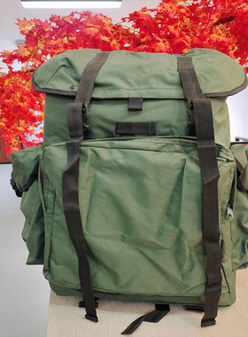 双肩背包军绿色背囊 携行具 75L 大容量 钢架防水 户外